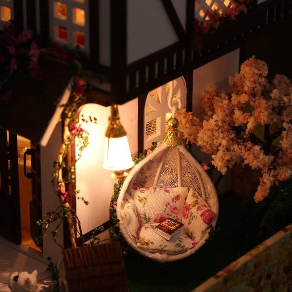 DIY Flower Town Handcraft Music Miniature Dollhouse