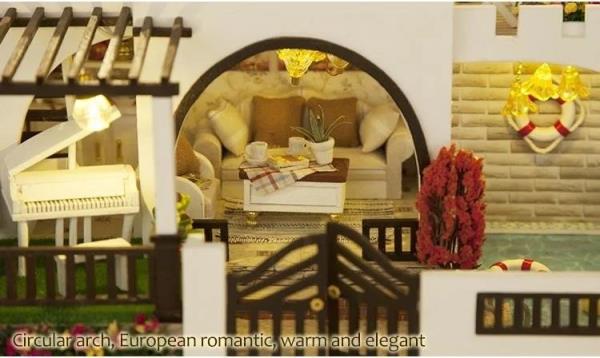 DIY Dream Castle Handmade Music Miniature Dollhouse