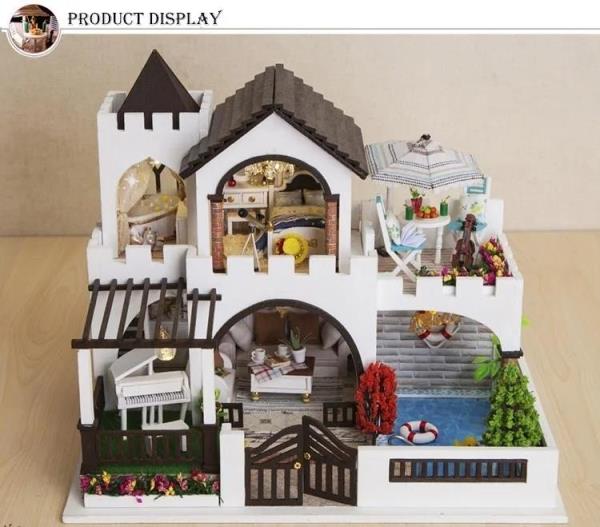 DIY Dream Castle Handmade Music Miniature Dollhouse