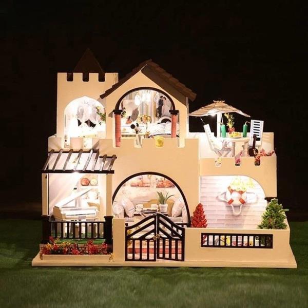 DIY Dream Castle Handmade Music Miniature Dollhouse