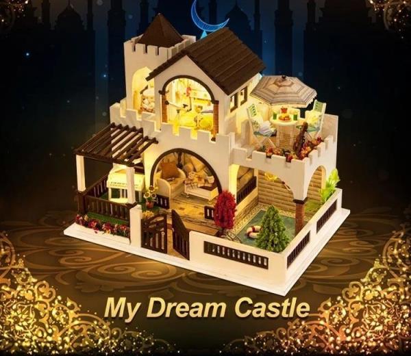 DIY Dream Castle Handmade Music Miniature Dollhouse