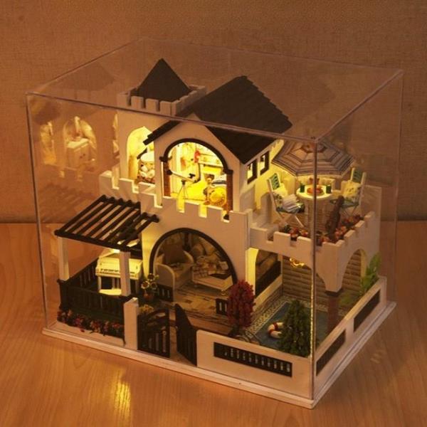 DIY Dream Castle Handmade Music Miniature Dollhouse