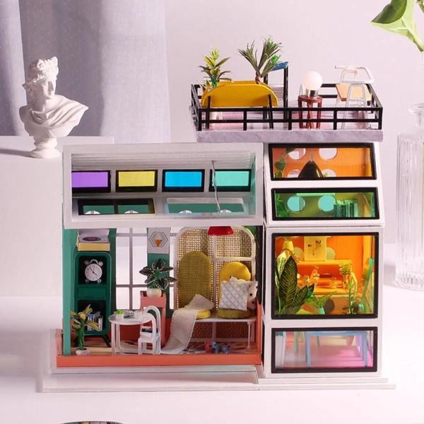 Slow Down Time DIY Wooden Miniature Dollhouse