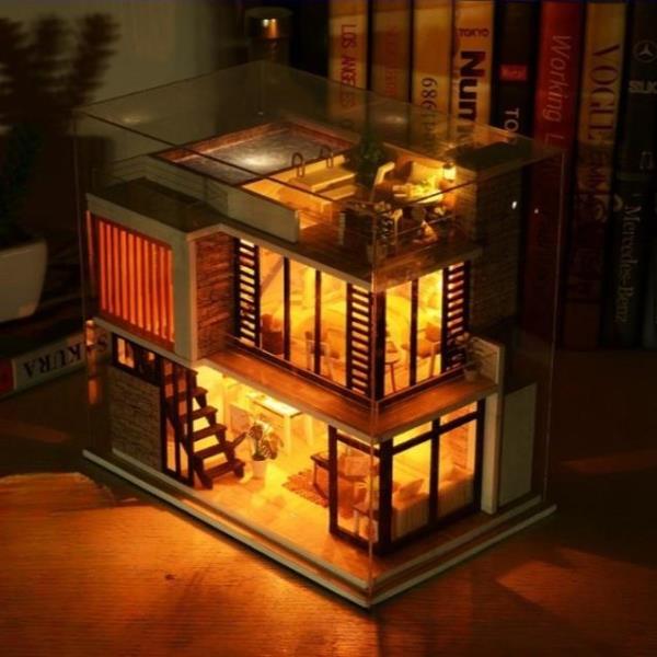 DIY Florence Modern Villa Handmade Music Miniature Dollhouse