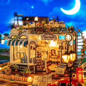  Leisure Afternoon Tea Shop DIY Music Miniature Dollhouse