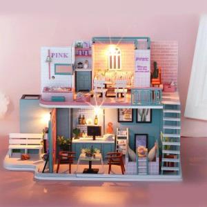 Creative Coffee Time DIY Handcraft Miniature Dollhouse