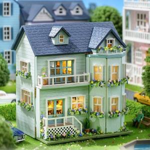 DIY Wooden Amsterdam Village Music Miniature Dollhouse