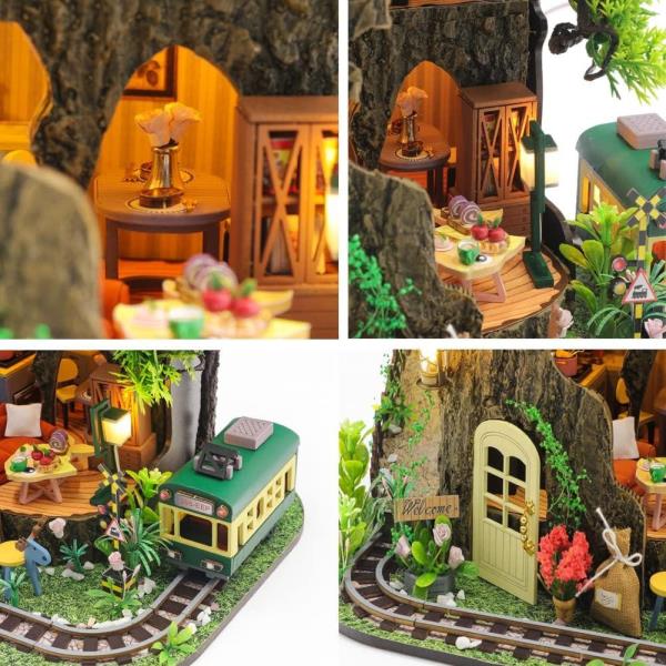 DIY Forest Secret House Wooden Miniature Dollhouse