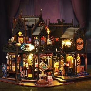 DIY Holo Magic City LED Wooden Music Miniature Dollhouse