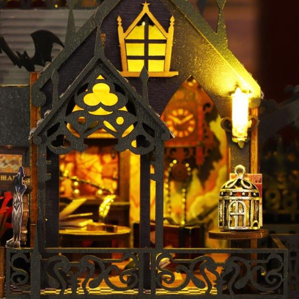 DIY Holo Magic City LED Wooden Music Miniature Dollhouse