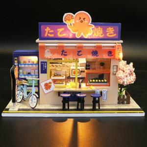 Cute Room DIY Pink Patisserie Cake Shop Music Miniature Dollhouse