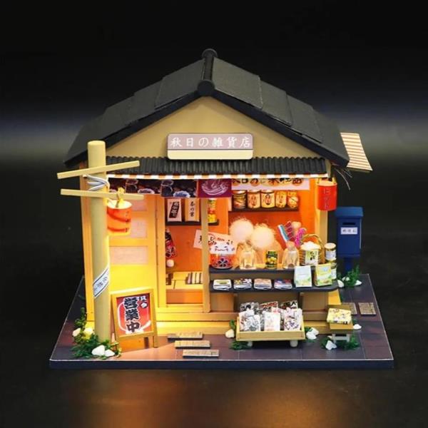 DIY Autumn Memory LED Handmade Miniature Dollhouse