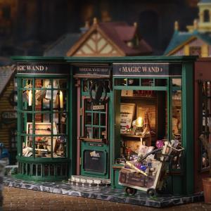 DIY Magic Wand Shop LED Wooden Miniature Dollhouse