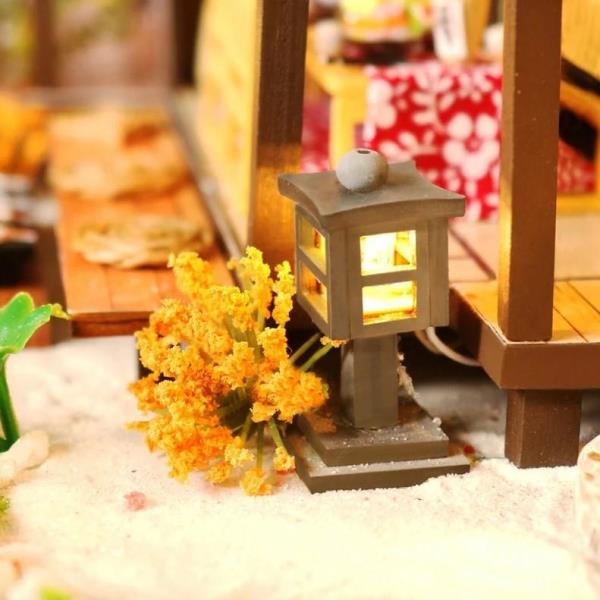 Big Japanese Sakura Traditional House LED Music Miniature Dollhouse