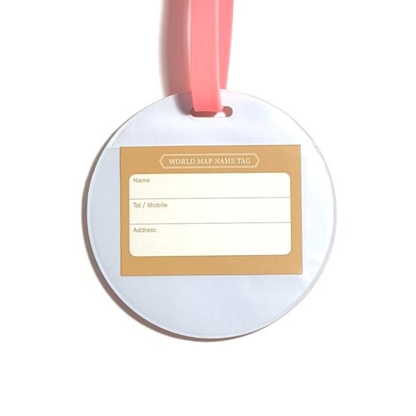 Globe Waterproof PVC Name Card Address Luggage Bag Tag