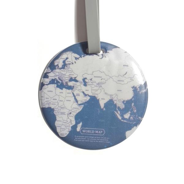 Globe Waterproof PVC Name Card Address Luggage Bag Tag