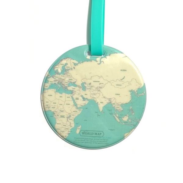 Globe Waterproof PVC Name Card Address Luggage Bag Tag