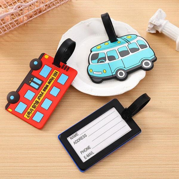 Cartoon Waterproof PVC Travel Name Luggage Bag Tag