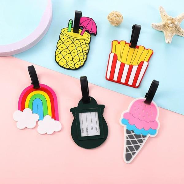 Cartoon Waterproof PVC Travel Name Luggage Bag Tag