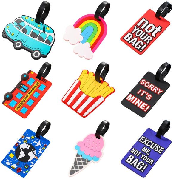 Cartoon Waterproof PVC Travel Name Luggage Bag Tag