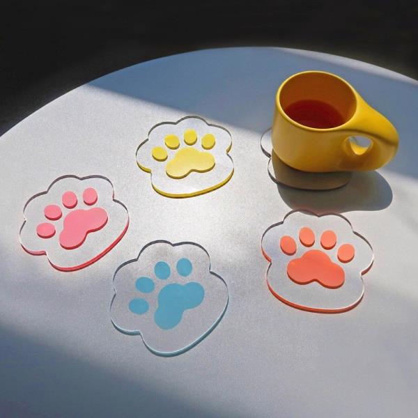 Flower Paw Heat Resistant Acrylic Coaster