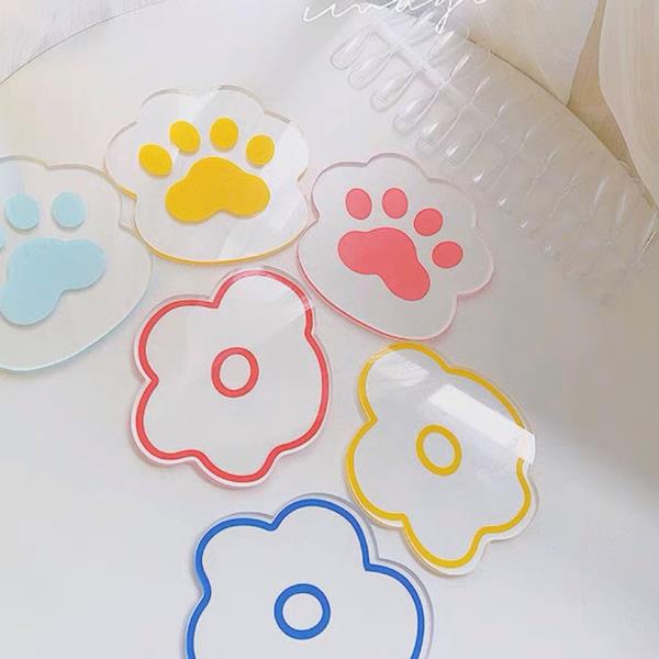 Flower Paw Heat Resistant Acrylic Coaster