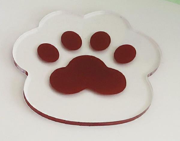 Flower Paw Heat Resistant Acrylic Coaster