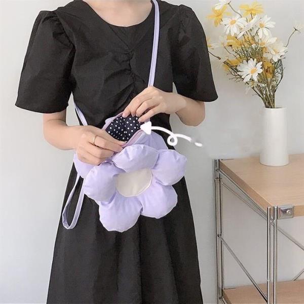 Plush Flower Crossbody Bag