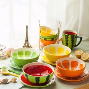 3 Pcs Snack Fruit Dipping Sauce Ceramic Plate Set