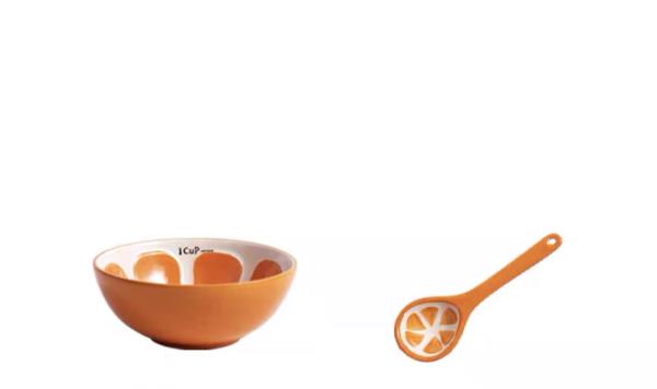 Ceramic Fruit Bowl Spoon Set