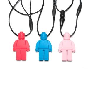 Kids Rainbow Building Block Oral Motor Sensory Chew Necklace