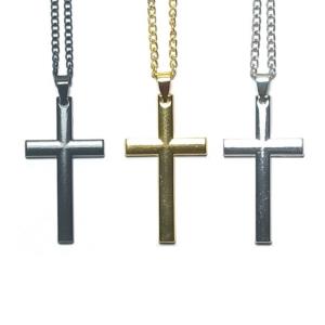 Simple Retro Cross Pendant Silver Necklace