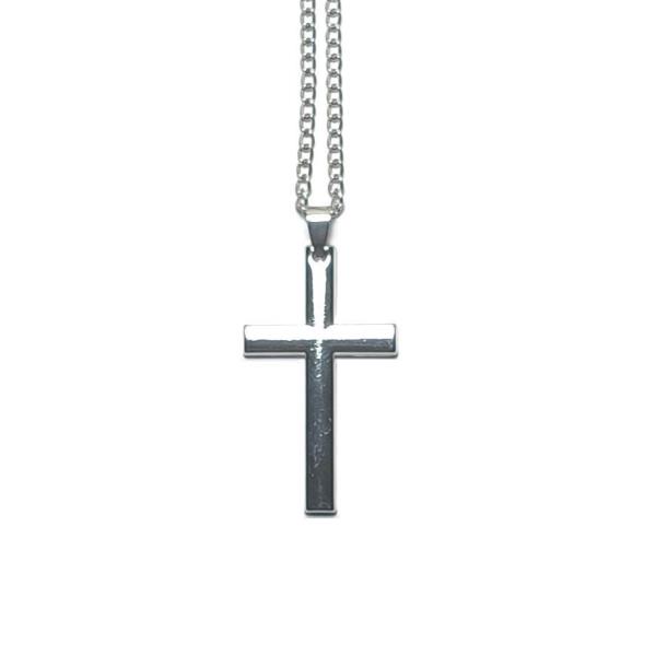 Simple Minimalist Stainless Steel Cross Pendant Necklace