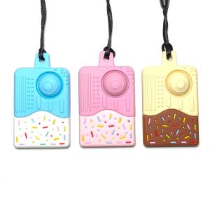 Kids Rainbow Building Block Oral Motor Sensory Chew Necklace