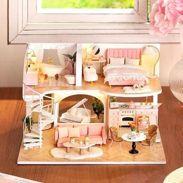 Pink Whisper Morning DIY Handcraft Music Miniature Dollhouse