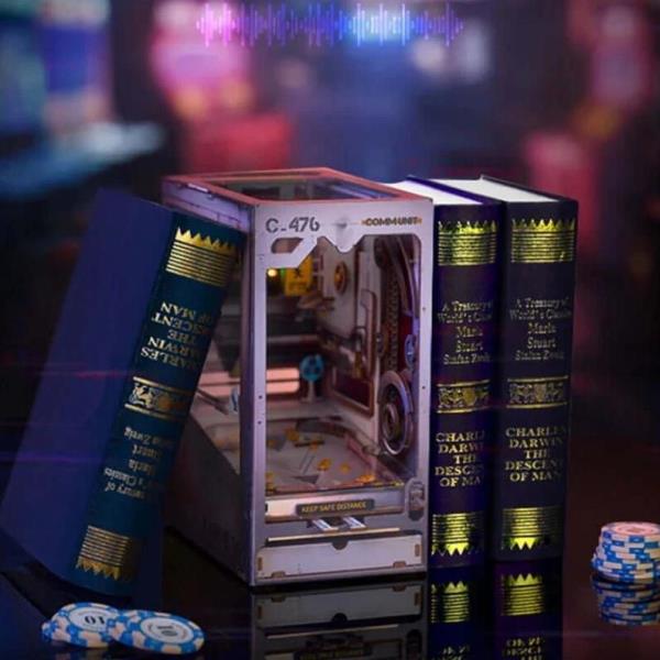 3D Pinball Game Mechanical DIY Book Nook Miniature Dollhouse