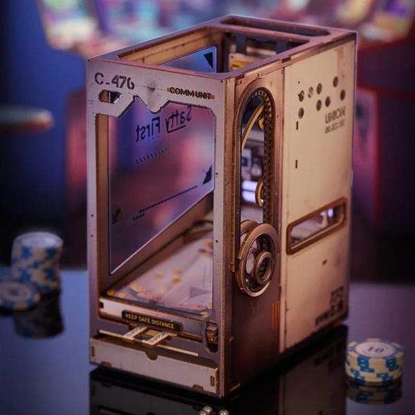 3D Pinball Game Mechanical DIY Book Nook Miniature Dollhouse