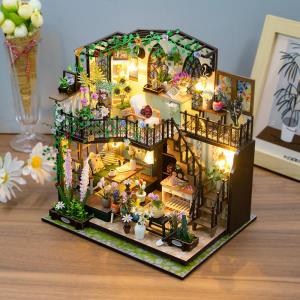 DIY Darcy Flower House LED Wooden Music Miniature Dollhouse