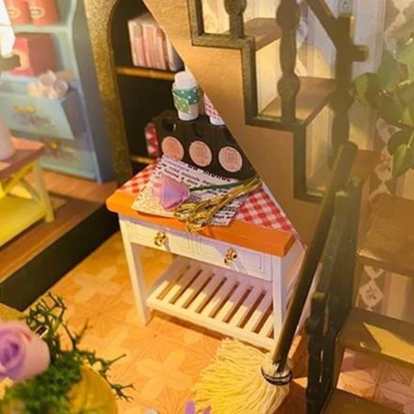 DIY Darcy Flower House LED Wooden Music Miniature Dollhouse