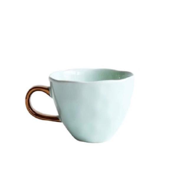 Strength Porcelain Gold Handle Ceramic Tea Cup