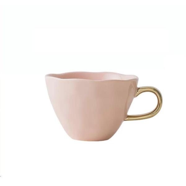 Strength Porcelain Gold Handle Ceramic Tea Cup