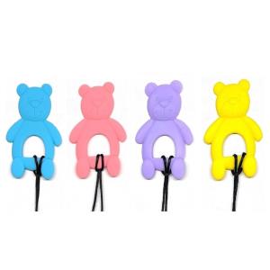 Kids Soft Bear Pendant Oral Motor Sensory Chew Necklace