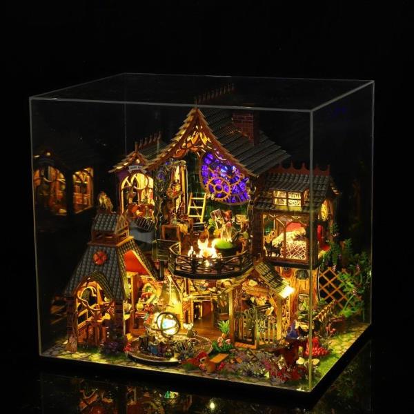 DIY Magic Forest LED Handcraft Music Miniature Dollhouse