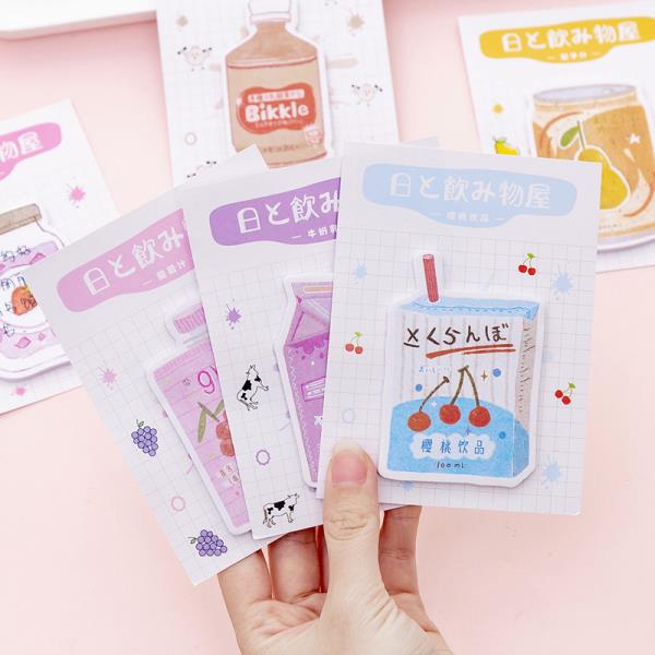 3 Packs Japanese Drinks Sticky Notes