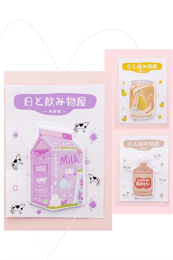 3 Packs Japanese Drinks Sticky Notes