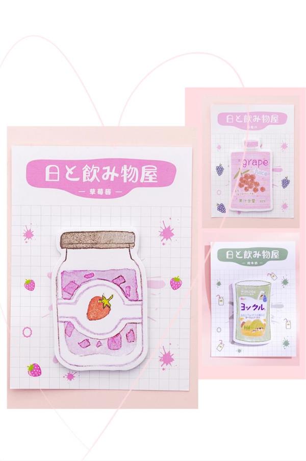 3 Packs Japanese Drinks Sticky Notes