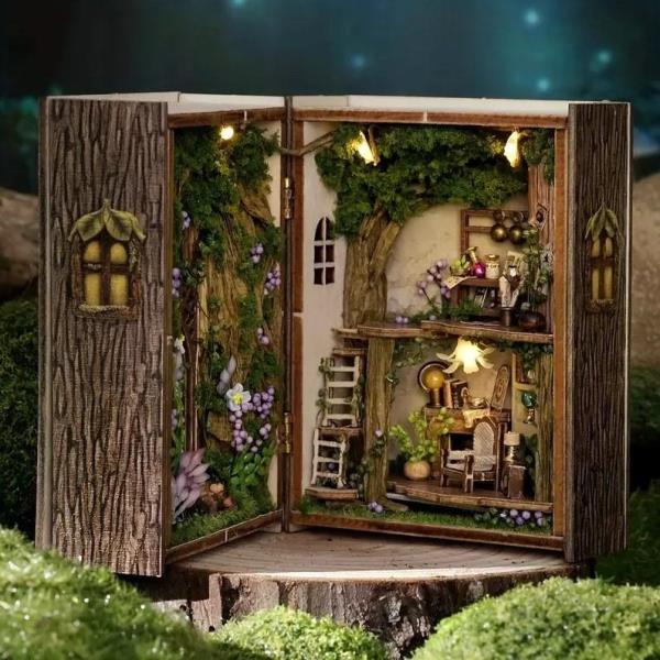 DIY Forest Wonderland LED Handmade Miniature Dollhouse