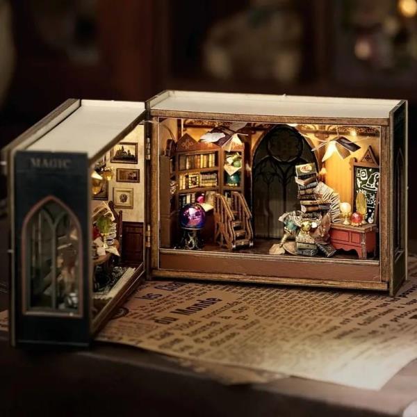 DIY Magic School LED Handmade Miniature Dollhouse