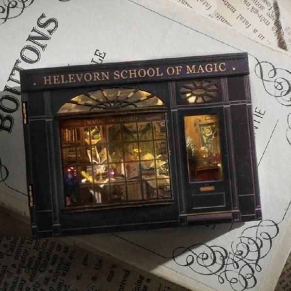 DIY Magic School LED Handmade Miniature Dollhouse