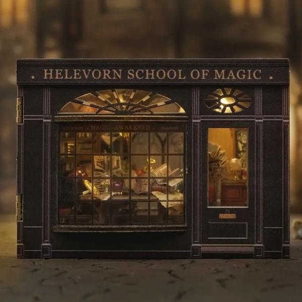 DIY Magic School LED Handmade Miniature Dollhouse